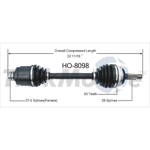 Surtrack Axle Cv Axle Shaft, Ho-8098 HO-8098 - main